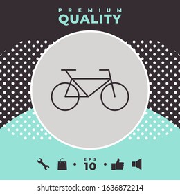 Bicycle line icon. Graphic elements for your design