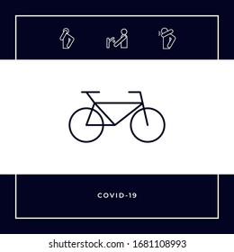 Bicycle line icon. Graphic elements for your design