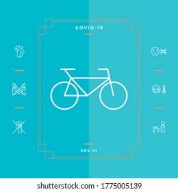 Bicycle line icon. Graphic elements for your design
