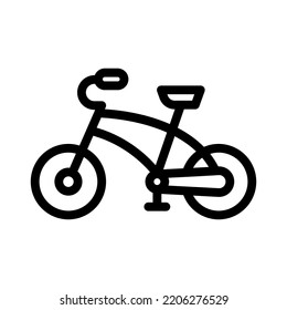 bicycle line icon illustration vector graphic 