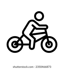 bicycle line icon illustration vector graphic. Simple element illustration vector graphic, suitable for app, websites, and presentations isolated on white background