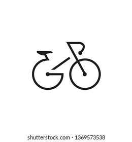 Bicycle line icon. Isolated drawing for use as an icon, logo, identity, in web and application design, for printing on various media and more