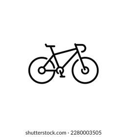 Bicycle line icon isolated on white background