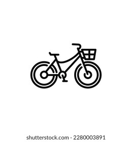 Bicycle line icon isolated on white background