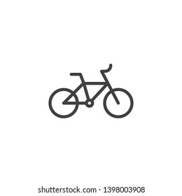 Bicycle line icon. linear style sign for mobile concept and web design. Sport bike outline vector icon. Symbol, logo illustration. Pixel perfect vector graphics
