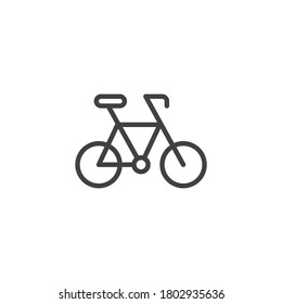 Bicycle line icon. linear style sign for mobile concept and web design. Bike outline vector icon. Symbol, logo illustration. Vector graphics