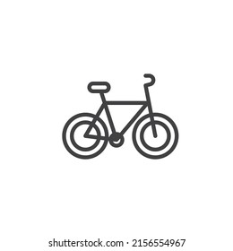 Icono de línea de bicicleta. signo de estilo lineal para concepto móvil y diseño web. Icono vectorial de contorno de bicicleta. Símbolo, ilustración del logotipo. Gráficos vectoriales