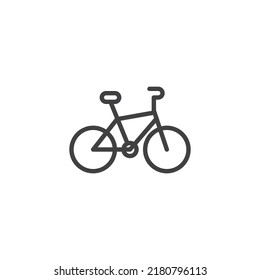 Bicycle line icon. linear style sign for mobile concept and web design. Bike outline vector icon. Symbol, logo illustration. Vector graphics