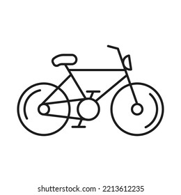 Bicycle line icon. Monochrome illustration
