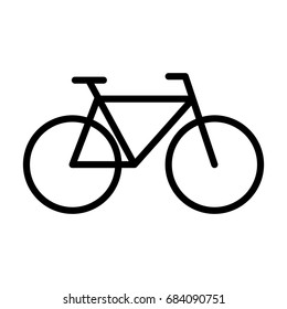 Bicycle line icon. Navigation and transport sign in outline style. Vector graphic