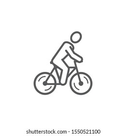 Bicycle line icon on white background