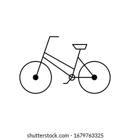 bicycle line icon, simple bike line art