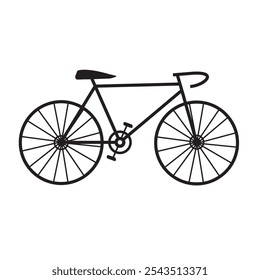 Bicycle line icon vector design template and illustration with editable store