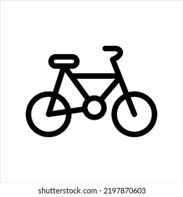 Bicycle line icon vector graphic illustration