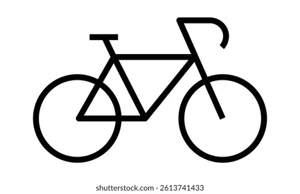 Bicycle line icon vector isolated on white background