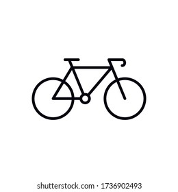Bicycle line icon.Isolated on white background.Vector illustration.