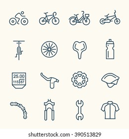 Bicycle line icons