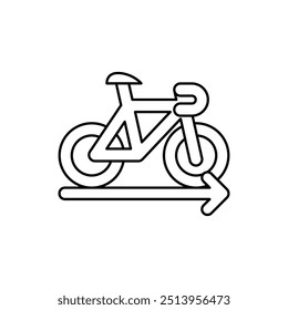 bicycle line thin outline icon vector design good for web or mobile app