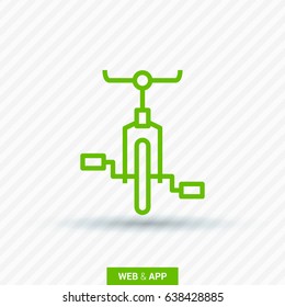bicycle line vector icon