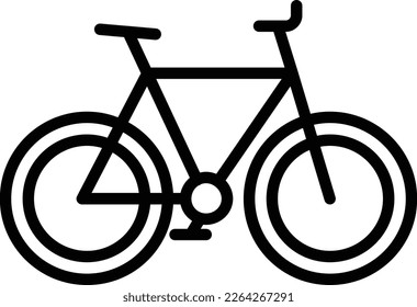 Diseño de iconos de vectores de línea de bicicleta