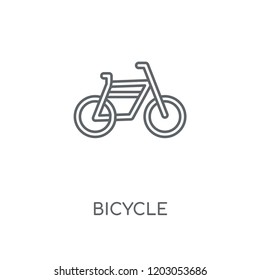 Bicycle linear icon. Bicycle concept stroke symbol design. Thin graphic elements vector illustration, outline pattern on a white background, eps 10.