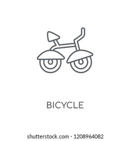 Bicycle linear icon. Bicycle concept stroke symbol design. Thin graphic elements vector illustration, outline pattern on a white background, eps 10.