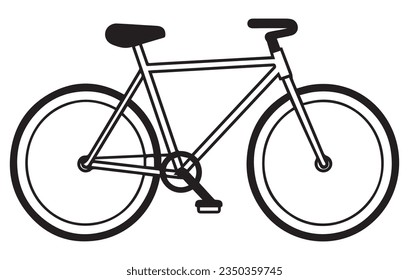 Bicicleta. icono lineal. Línea con trazo editable, diseño de imagen con el logotipo del vector de iconos de bicicleta
