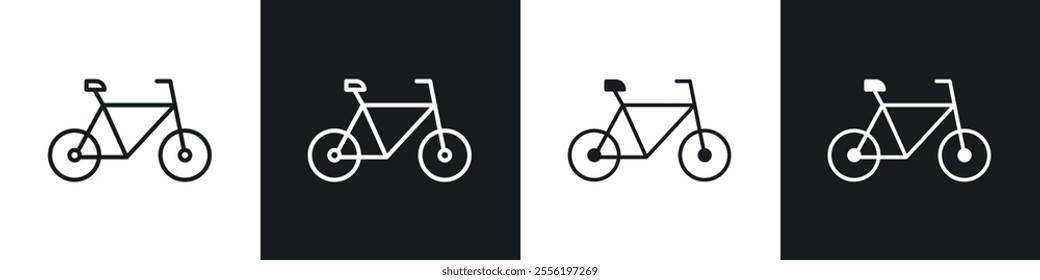 Bicycle linear icon set for app, and web design.