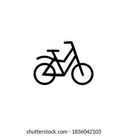 Bicycle linear isolated vector icon on white background