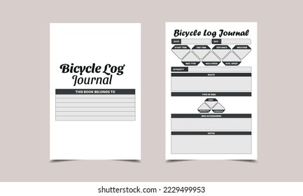 Registro de bicicletas KDP Journal para interiores de bajo contenido KDP