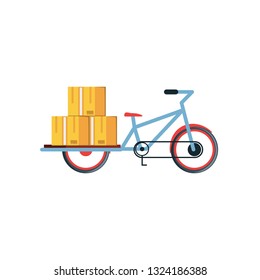 bicycle for logistic service with boxes