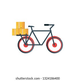 bicycle for logistic service with boxes