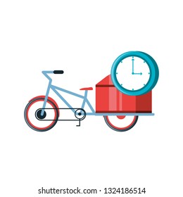 bicycle for logistic service with clock time