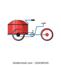 bicycle for logistic service isolated icon