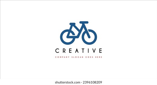 Bicycle logo abstract monogram vector template