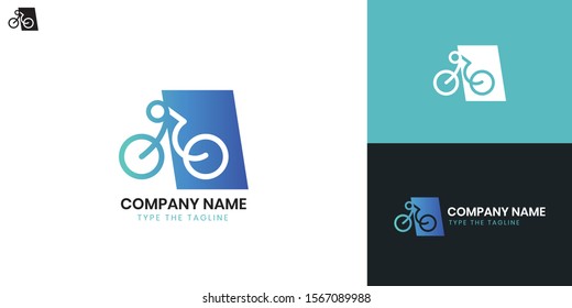 Bicycle logo - All elements on this template are editable with vector software.