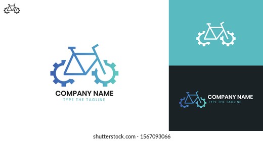 Bicycle logo - All elements on this template are editable with vector software.