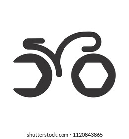 bicycle logo. cicle icon. wheel and gear symbol. vector eps 08.