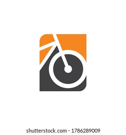 Bicycle logo concept icon vector. Simple design modern vector.