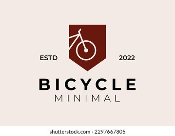 Bicycle logo concept icon vector. Simple design modern vector.