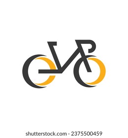 Bicycle logo concept icon vector, simple bicycle line logo