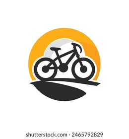 Bicycle logo concept icon vector, simple bicycle line logo