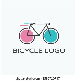 Bicycle logo design bike, bicycle vector logo, Biking, linear, stylish logo vector illustration of a high quality and modern Bicycle.