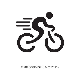 Plantilla de Vector de símbolo de icono de diseño de logotipo de bicicleta.