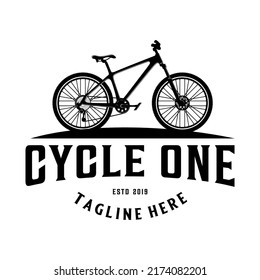 bicycle logo design illustration concept. mountain bike icon. vector illustration