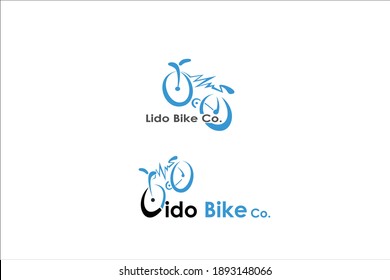 bicycle logo design with stylish lines	