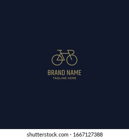 Bicycle logo design template, bike race logo design