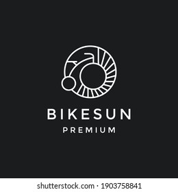 Bicycle logo design template, bike race logo design