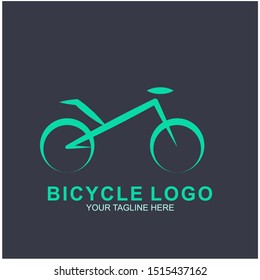 Bicycle logo design template.  Cycling race vector icon illustration