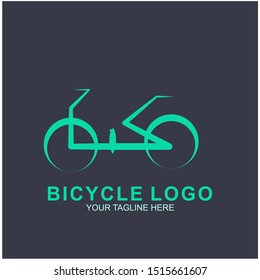 Bicycle logo design template.  Cycling race vector icon illustration